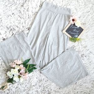 Silver Glitter Stretch Pants